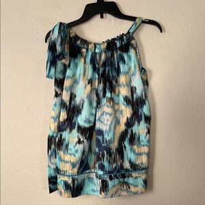 Like New! BCBGeneration Sleeveless Off Shoulder Tie Blue Chambray in Size M